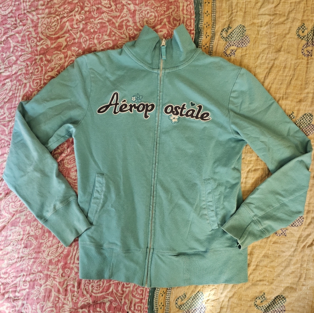 Aeropostale Turquoise Zip Up